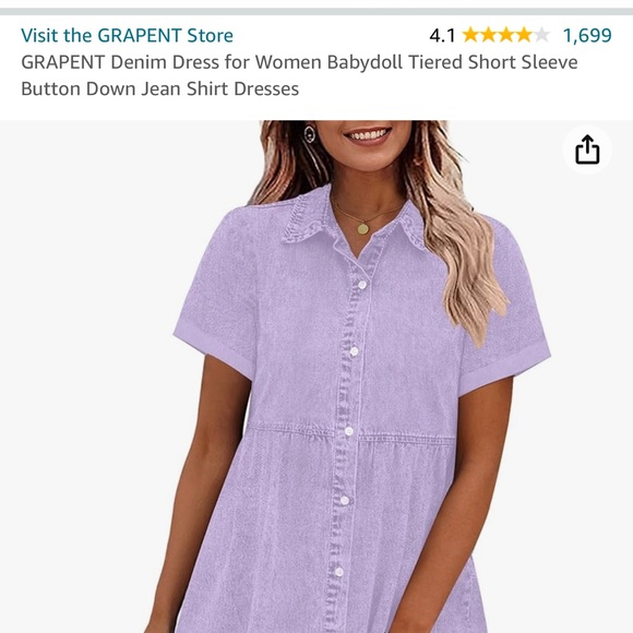 Lavender dress, size L, great condition! - Picture 5 of 6